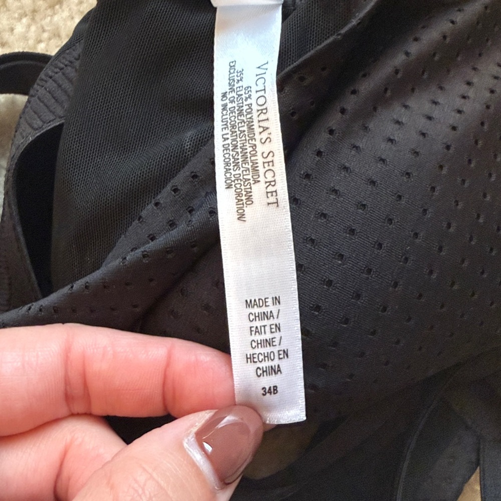 VSX Black Mesh Strappy Sports Bra - Picture 6 of 6